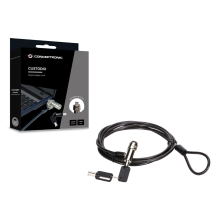 CABLE DE SEGURIDAD CONCEPTRONIC NANO CUSTODIO02BNM CON LLAVE COMPATIBLE CON LLAVE MAESTRA