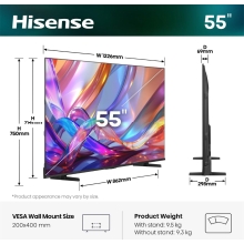 Tv hisense 55 pulgadas qled 4k uhd - 55e7s - smart tv