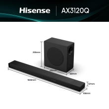 BARRA DE SONIDO HISENSE AX3120Q 3.1.2 440W DOLBYATMOS