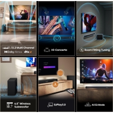 BARRA DE SONIDO HISENSE AX3120Q 3.1.2 440W DOLBYATMOS