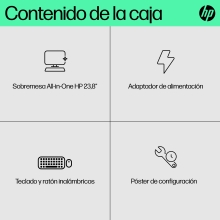 HP 24 -cr0130ns PC Intel® Core i5 i5-1335U 60,5 cm (23.8") 1920 x 1080 Pixeles PC todo en uno 16 GB DDR4-SDRAM 512 GB SSD FreeDOS Wi-Fi 6 (802.11ax) Blanco