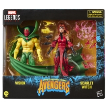 Pack 2 figuras marvel legends series earth's mightiest heroes avengers vision & scarlet witch