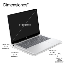 Portatil hp elitebook 8 g2i notebook next gen ai u7 - 356h -  32gb -  ssd 512gb -  14 pulgadas fhd+ -  w11p