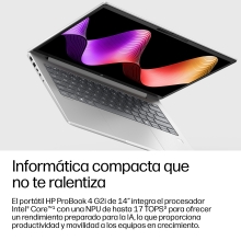 Portatil hp probook 4 g2i notebook ai core 7 - 350 -  32gb -  ssd 512gb -  14 pulgadas fhd+ -  w11p