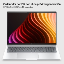 HP EB 8 G2I 16 AI U7 356H 32GB/1T PC Intel Core Ultra 7 Portátil 40,6 cm (16") WUXGA LPDDR5x-SDRAM 1 TB SSD Wi-Fi 7 (802.11be) Windows 11 Pro Plata