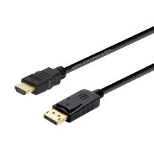 Cable AISENS Conversor DISPLAYPORT a HDMI, DP/M-HDMI/M, Negro, 2.0 Metros