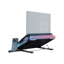 BASE DE REFRIGERACION PARA PORTATILES GAMING CONCEPTRONIC THYIA03B HASTA 19" VENTILADOR TURBO RGB