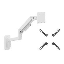 SOPORTE DE PARED EQUIP 650140 PARA 1 PANTALLA DE 17"-49" BLANCO INCLINABLE Y GIRATORIO 360Âº VESA
