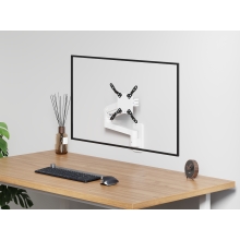 SOPORTE DE PARED EQUIP 650140 PARA 1 PANTALLA DE 17"-49" BLANCO INCLINABLE Y GIRATORIO 360Âº VESA