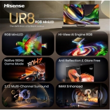 Hisense 65UR8S 165,1 cm (65") 4K Ultra HD Smart TV Wifi Negro