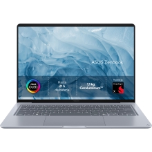 ASUS Zenbook 14 OLED UX3480QA-U1144W Copilot+ PC Copilot+ PC - Ordenador Portátil " WUXGA (Snapdragon X1-26-100, 16GB RAM, 256GB SSD, Adreno GPU, Windows 11 Home) Arctic Blue - Tec. QWERTY Esp