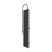 Docking USB-C AISENS 13 en 1, 2xHDMI 1xDisplayPort 1xRJ45 3xUSB-A 2xUSB-C 1xUSB-C PD 1xSD 1xMicro SD 1xAudio