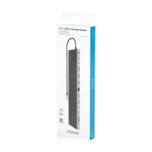 Docking USB-C AISENS 13 en 1, 2xHDMI 1xDisplayPort 1xRJ45 3xUSB-A 2xUSB-C 1xUSB-C PD 1xSD 1xMicro SD 1xAudio