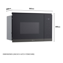 MICROONDAS LG MG7Z2593B GRILL 25L NEGRO DSP INT