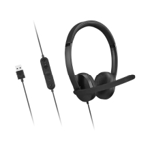 HEADSET USB -A LENOVO WIRED STEREO CANCELACION RUIDO, BOTON DE MICRO Y CONTROL VOLUMEN