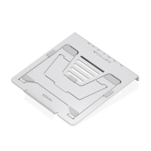 AISENS Soporte de Sobremesa Ajustable para Portatil / Tablet con USB-C Docking 7 en 1, Gris