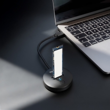 TooQ Docking Station USB-C 3.2 Gen 2x1 para SSD M.2 NVMe PICe, Negra