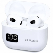 AURICULAR INTRAUDITIVO BLUETOOTH AIWA EBTW-100BK BT 5.3 16H AUTONOMIA COLOR BLANCO