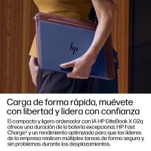 HP EliteBook X G2q 14 inch Notebook Next Gen AI PC Wolf Pro Security Edition Copilot+ PC Snapdragon X1P-42-100 Portátil 35,6 cm (14") WUXGA 32 GB LPDDR5x-SDRAM 1 TB SSD Wi-Fi 7 (802.11be) Windows 11 Pro Azul