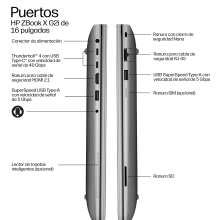 Portatil hp zbook x g2i mobile workstation copilot+ pc u9 - 386h -  64gb -  ssd 2tb -  rtx pro 3000 -  16 pulgadas fhd+ -  w11p