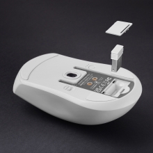 MOUSE MARS GAMING WIRELESS Y BLUETOOTH MMW-ELITEW TRI-MODE 2.4GHZ BT 5.4 6 BOTONES 20000 DPI BLANCO