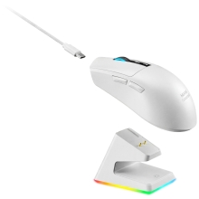 MOUSE MARS GAMING WIRELESS Y BLUETOOTH MMW-ELITEW TRI-MODE 2.4GHZ BT 5.4 6 BOTONES 20000 DPI BLANCO