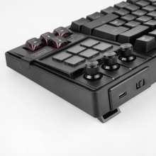 TECLADO MARS GAMING MKMASTERES USB-C/A TKL SMARTDECK 6 TECLAS LCD SOPORTE GIF RGB CABLE 1.5M NEGRO