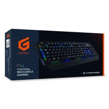 TECLADO CONCEPTRONIC KRONIC01ES MECANICO SWITCH BLUE 8 TECLAS PROGRAMABLES RGB ITALIANO NEGRO