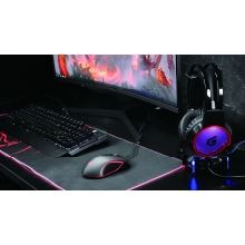 TECLADO CONCEPTRONIC KRONIC01ES MECANICO SWITCH BLUE 8 TECLAS PROGRAMABLES RGB ITALIANO NEGRO