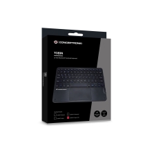 TECLADO CONCEPTRONIC TOBIN01BUS BT TOBIN MINI 10 TOUCHPAD INGLES BATERIA NEGRO