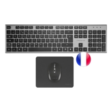 TECLADO MOUSE Y ALFOMBRILLA WIRELESS TACENS 6ZENITHFR LOW PROFILE TECLA COPILOT 3200DPI NEGRO