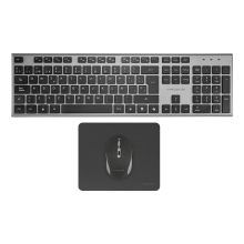 TECLADO MOUSE Y ALFOMBRILLA WIRELESS TACENS 6ZENITHFR LOW PROFILE TECLA COPILOT 3200DPI NEGRO
