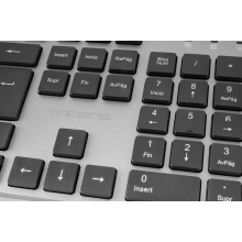 TECLADO MOUSE Y ALFOMBRILLA WIRELESS TACENS 6ZENITHFR LOW PROFILE TECLA COPILOT 3200DPI NEGRO