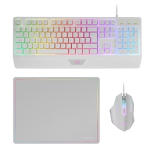 TECLADO MOUSE Y ALFOMBRILLA MARS GAMING MCP124WFR FRANCES RGB H-MECH, MOUSE HUANO RGB 3200dpi,