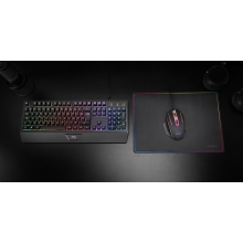 TECLADO MOUSE Y ALFOMBRILLA MARS GAMING MCP124 FRANCES RGB H-MECH, MOUSE HUANO RGB 3200dpi,