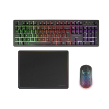 TECLADO MOUSE Y ALFOMBRILLA MARS GAMING MCPWXPT NEGRO H-MECH FRGB 3200DPI PORTUGUES