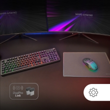 TECLADO MOUSE Y ALFOMBRILLA MARS GAMING MCPWXPT NEGRO H-MECH FRGB 3200DPI PORTUGUES