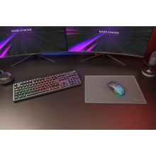 TECLADO MOUSE Y ALFOMBRILLA MARS GAMING MCPWXPT NEGRO H-MECH FRGB 3200DPI PORTUGUES
