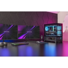 CAJA ATX MARS GAMING MCLCDX NEGRO CRISTAL TEMPLADO CONTINUO LCD GPU 425mm 3x2.5 o 3x3.5