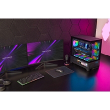 CAJA ATX MARS GAMING MCLCDX NEGRO CRISTAL TEMPLADO CONTINUO LCD GPU 425mm 3x2.5 o 3x3.5