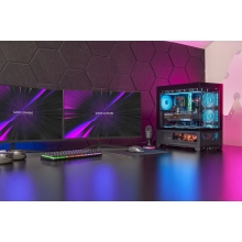 CAJA ATX MARS GAMING MCLCDX NEGRO CRISTAL TEMPLADO CONTINUO LCD GPU 425mm 3x2.5 o 3x3.5