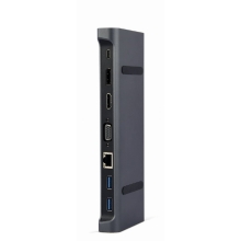Docking USB-C Genbird 9 en 1 (Hub3.2 + HDMI + DP + VGA + PD + LAN + audio estéreo)