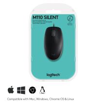 Ratón Logitech B110 Silent USB Negro