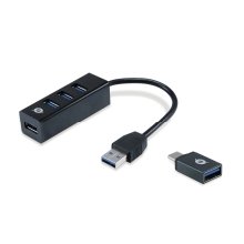Hub Conceptronic Hubbies04b 4 USB 3.0 + adaptador tipo C