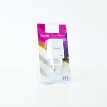 Cargador TooQ USB Tipo C PD + USB-A QC 45W blanco