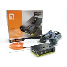 KVM LEVEL ONE V/T/M 1a2 CUPs VGA USB CABLES INCLUIDOS