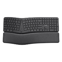 Teclado Trust Bluetooth multidispositivo Keyra ergonómico silent negro