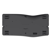 Teclado Trust Bluetooth multidispositivo Keyra ergonómico silent negro