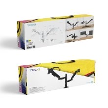 TooQ DB1533TNR-B soporte para monitor 81,3 cm (32") Escritorio Negro