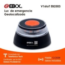 Luz de emergencia V16 Geolocalizada Ebox V16Iot Eb2503 Hasta 12/2038 Homologada DGT(A)